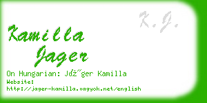 kamilla jager business card